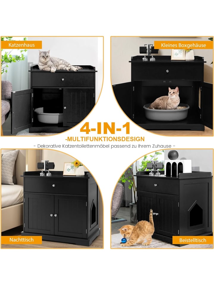 COSTWAY Katzenbaum 50cm in Schwarz günstig kaufen 50 cm