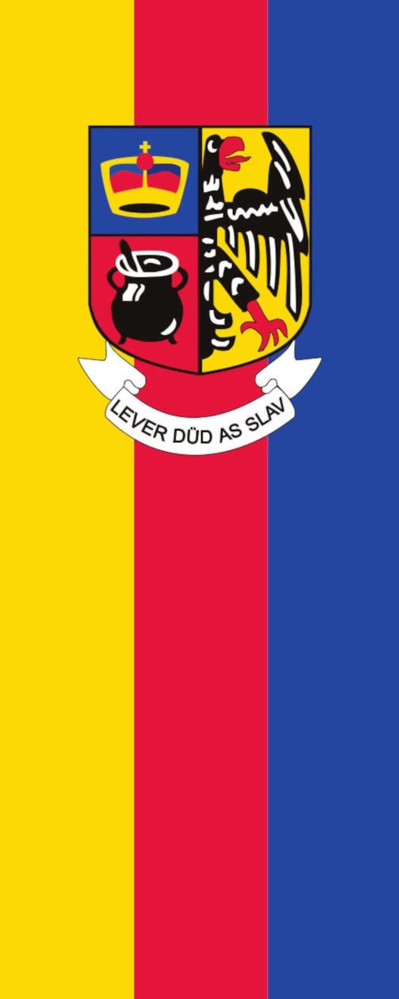 flaggenmeer Flagge Flagge Nordfriesland mit Wappen 110 g/m² Hochformat