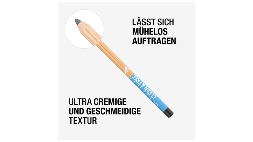 MANHATTAN COSMETICS Clean & Free Eyeliner Pencil 1 - Pitch Black