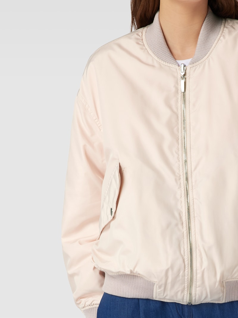 Bomberjacke mit Stehkragen in sand