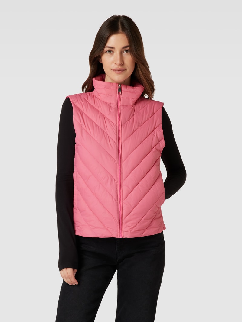 Steppweste mit Reißverschluss Modell 'Palassy' in pink