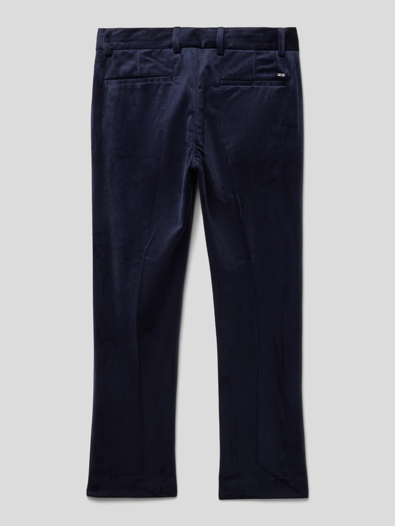 Slim Fit Stoffhose mit französischen Eingrifftasche in blau