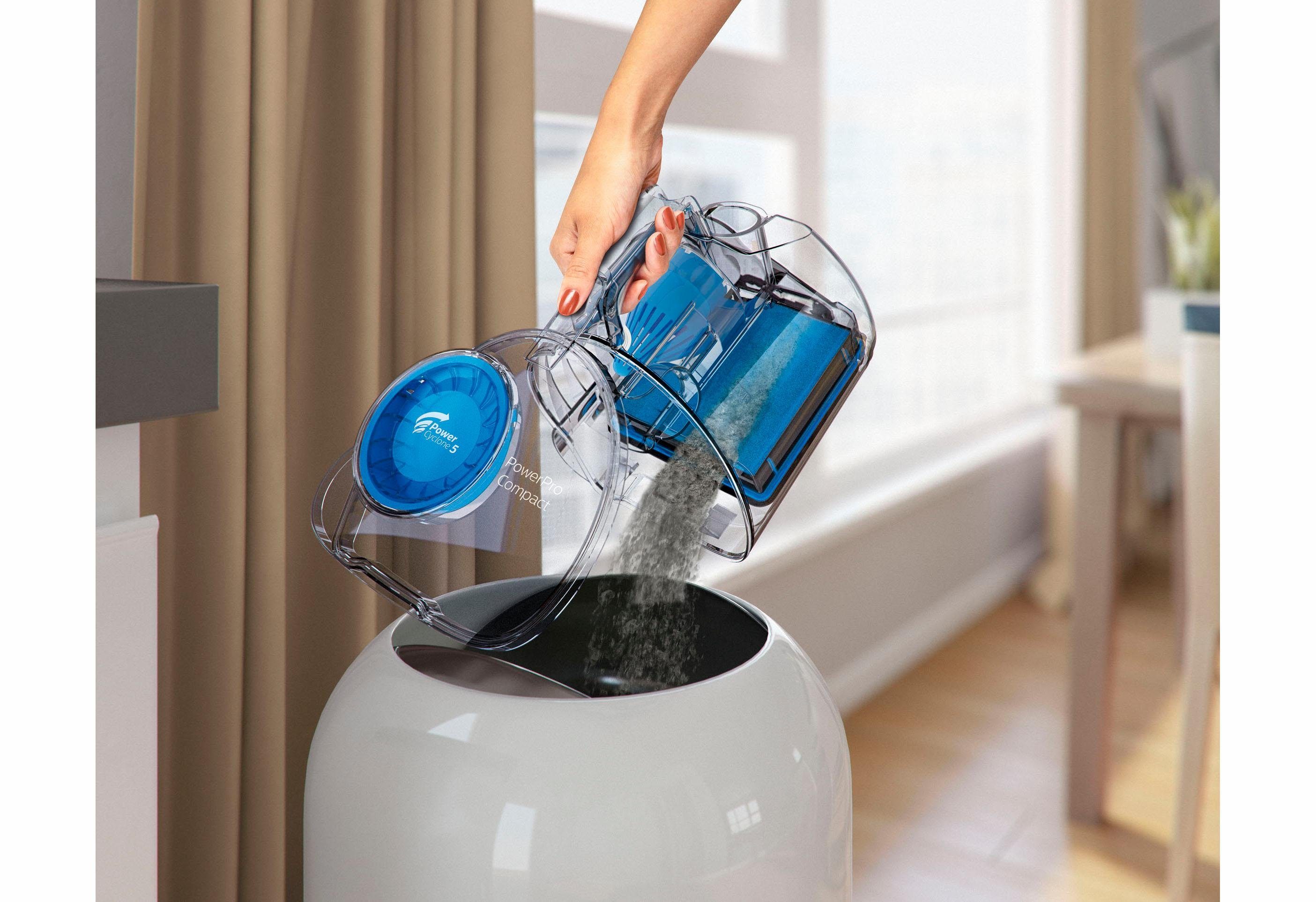 Philips Bodenstaubsauger FC9331/09, 900 W, beutellos, mit 1,5 l Fasungsvermögen und Tri-Active-Düse