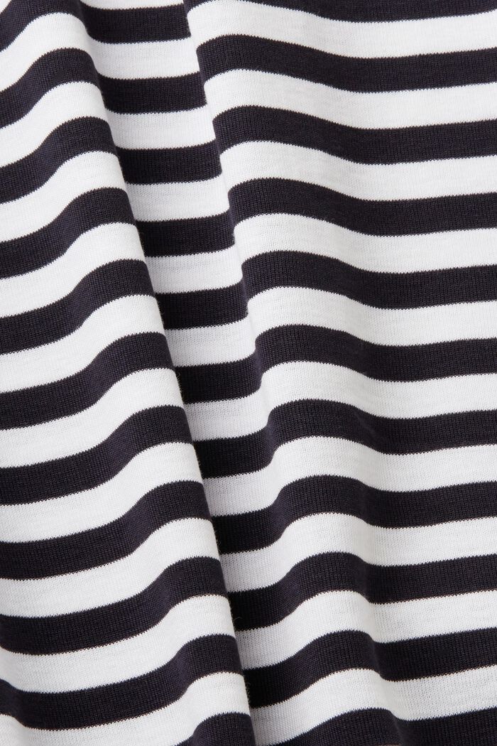Gestreiftes T-Shirt mit Kappenärmeln