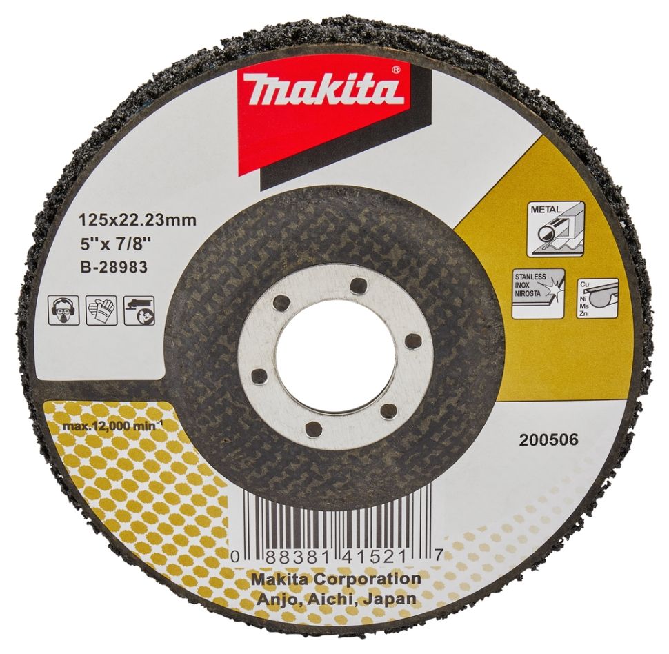 Makita Accessories B-28983 Δίσκος καθαρισμού 125 mm μαύρος