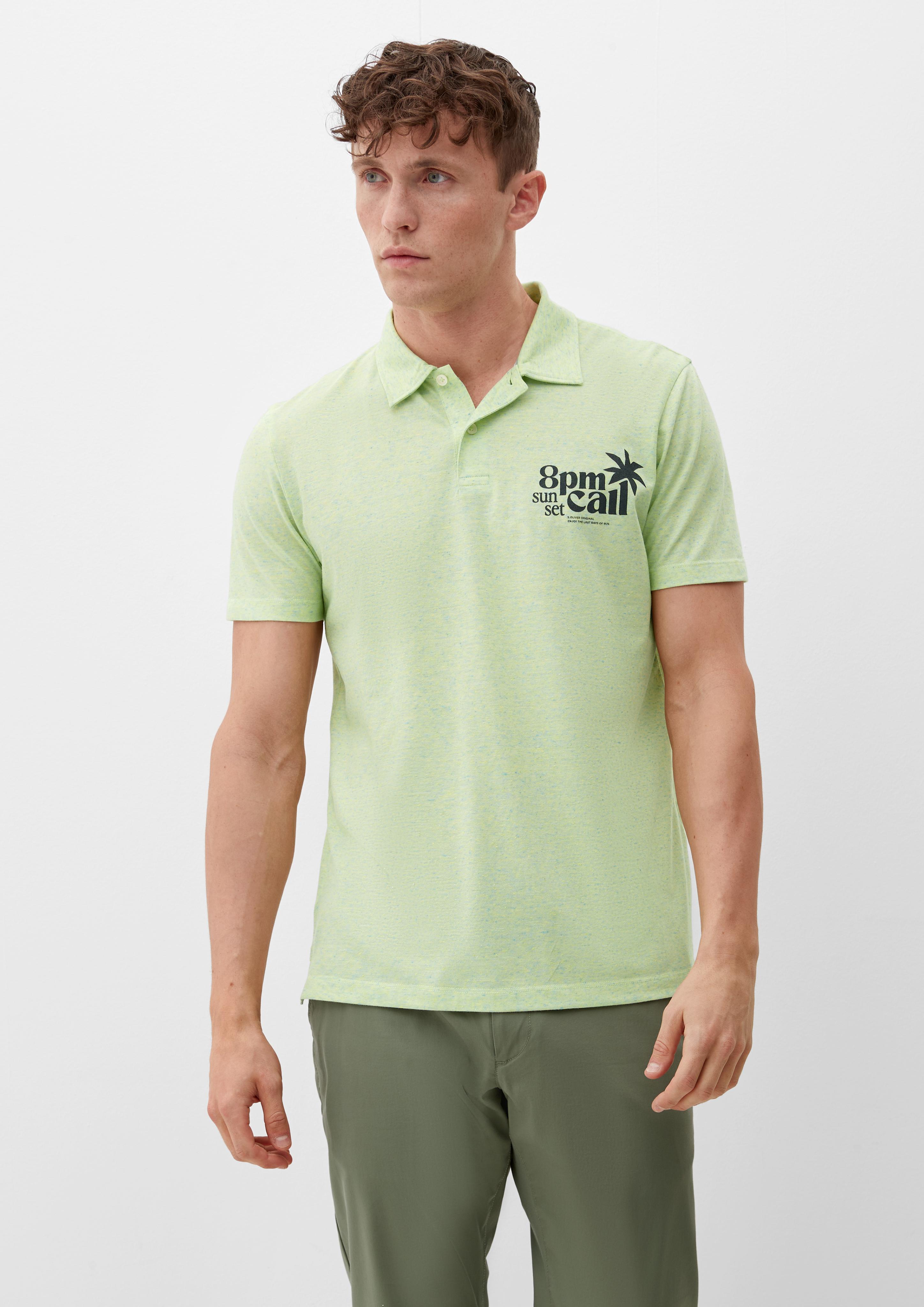 Meliertes Polo-Shirt  2131486-70D1
