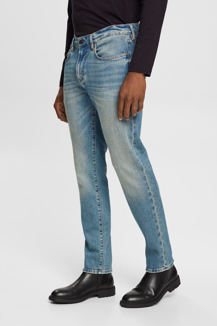 Slim Jeans im Stonewashed Look, aus Organic Cotton