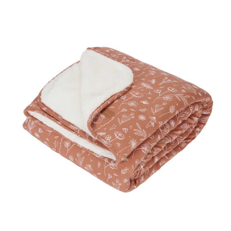 Couverture de lit bébé Wild flower rust Little Dutch