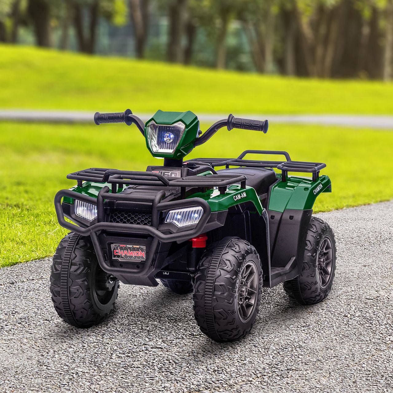 HOMCOM Elektro Kinderquad, Elektroauto, Elektro-Quad, Kinderfahrzeug, Grün