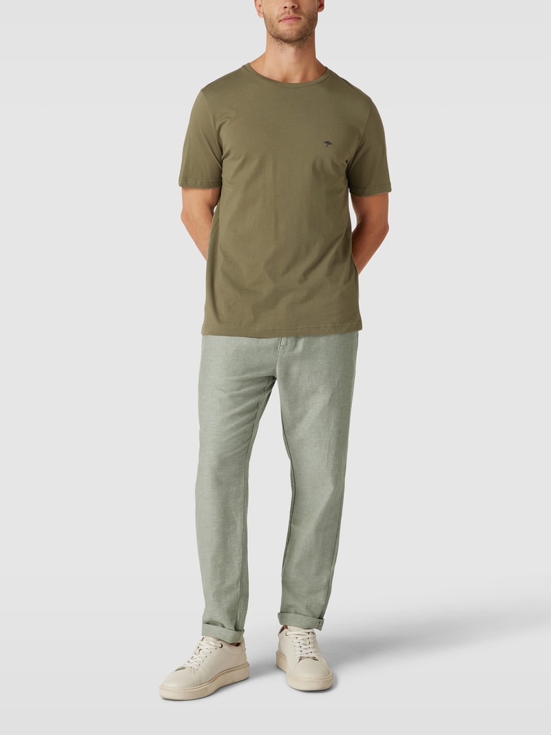 T-Shirt mit Logo-Print in olivgrün