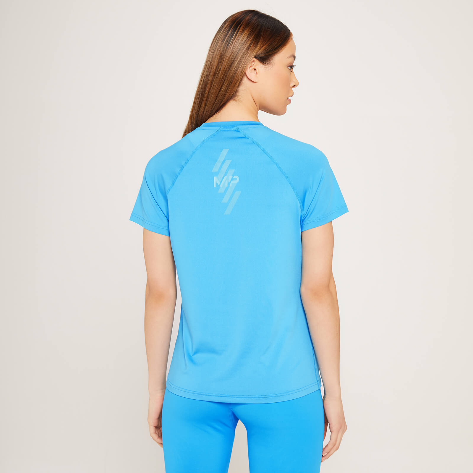 T-shirt d’entraînement MP Linear Mark pour femmes – Bleu vif