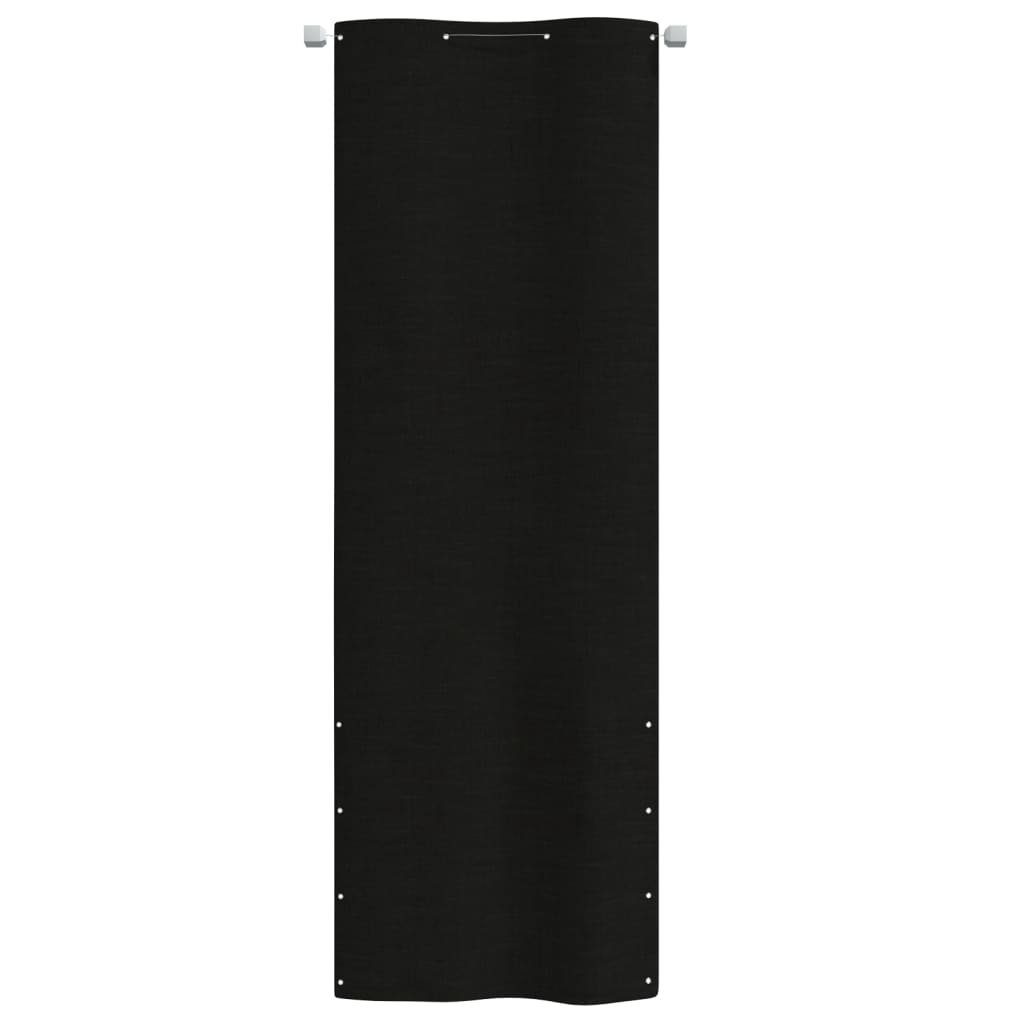 vidaXL Balkonsichtschutz Balkon-Sichtschutz Schwarz 80x240 cm Oxford-Gewebe