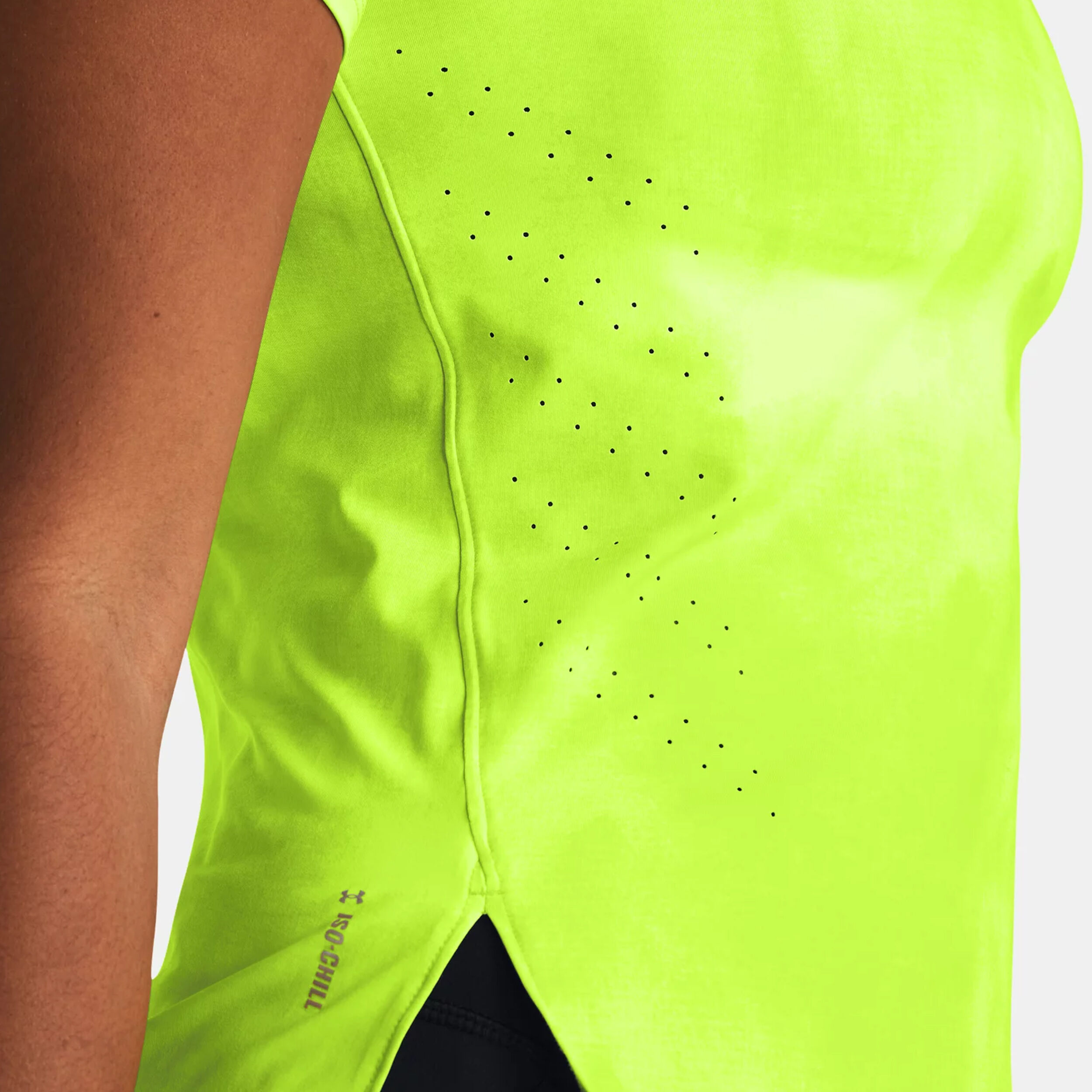 Laser Wash SS Laufshirt Damen - Neongelb