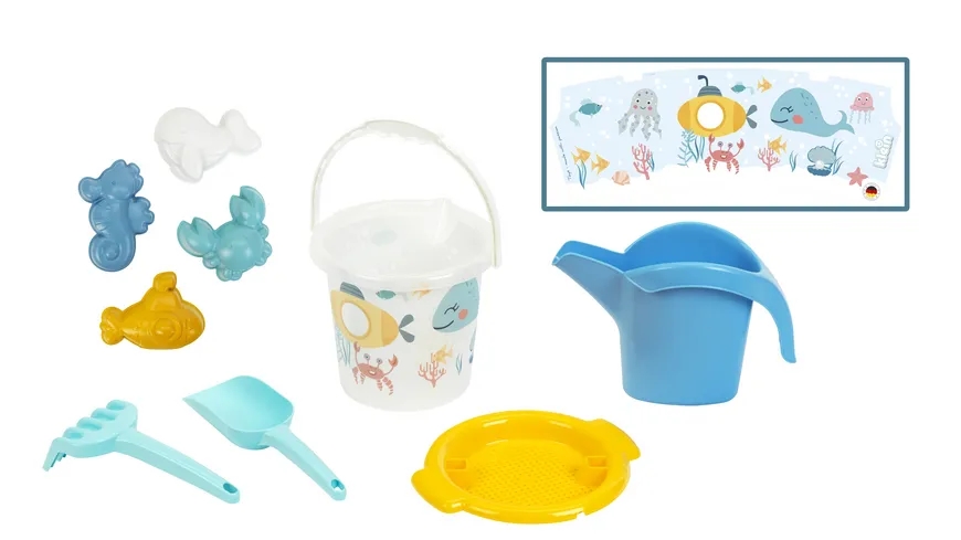 Theo Klein Little Foot - Sandeimer Set - Wasserwelt, 2 L., Kunststoff recycelt
