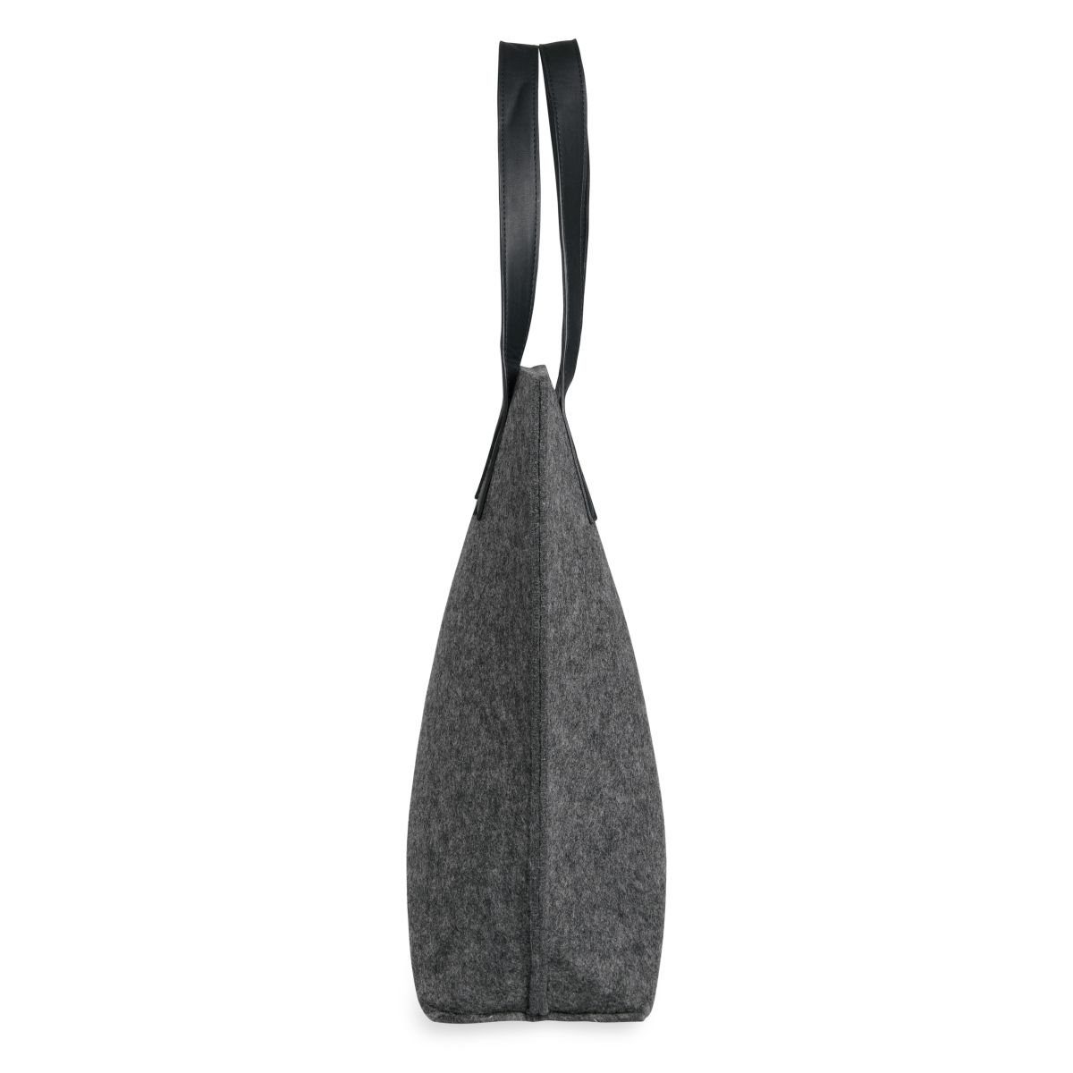 Knit Factory Aufbewahrungstasche Gwen Taschen 10x40x40 cm Anthrazit (1-tlg), Strickware Aufbewahrungstasche Tasche