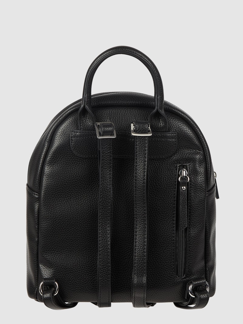 Rucksack mit Label-Detail Modell 'BUDAPEST' in schwarz