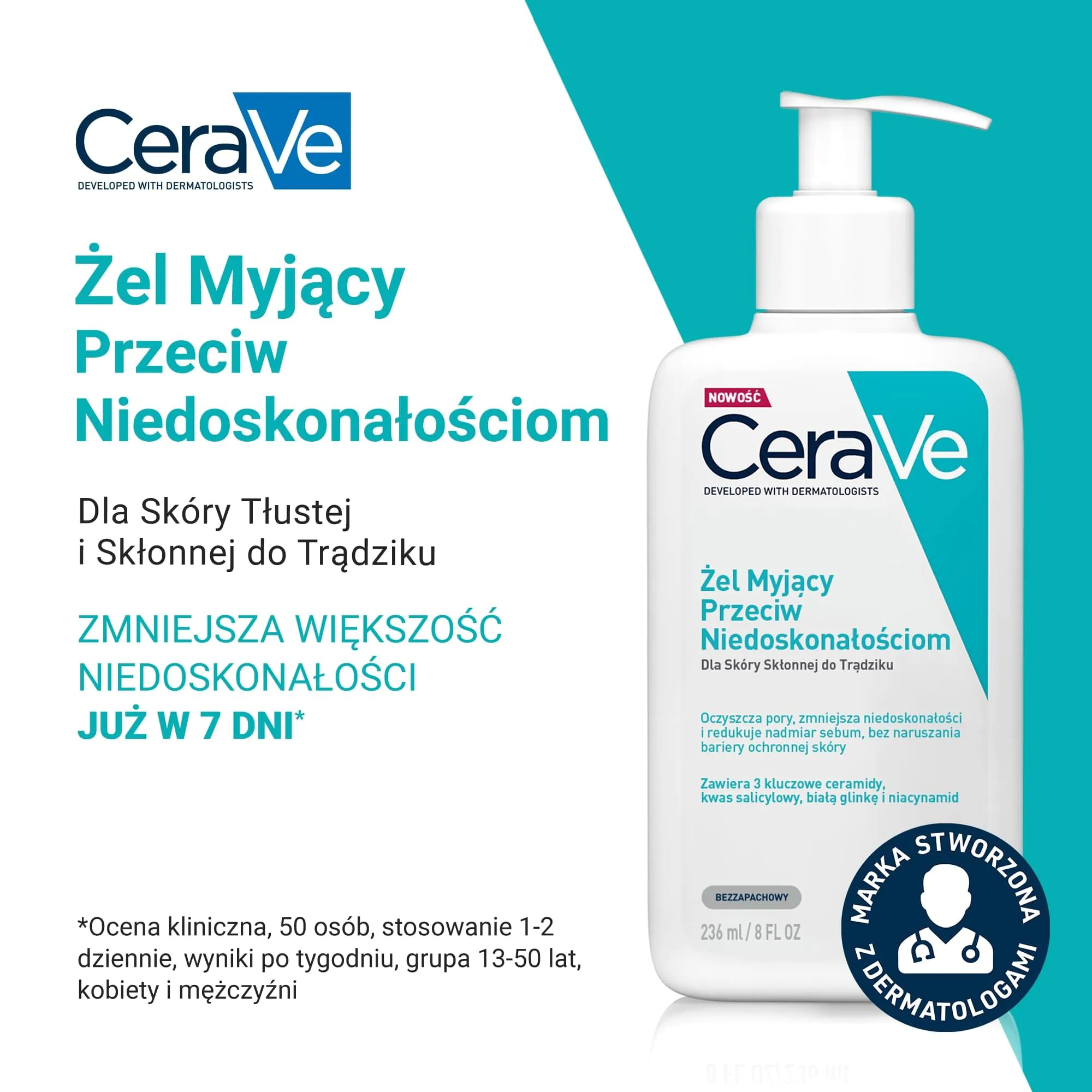CeraVe valomasis gelis nuo odos netobulumų