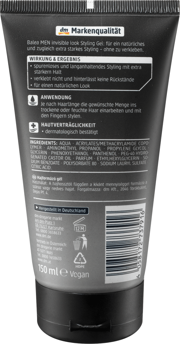 Haargel Invisible Look, 150 ml