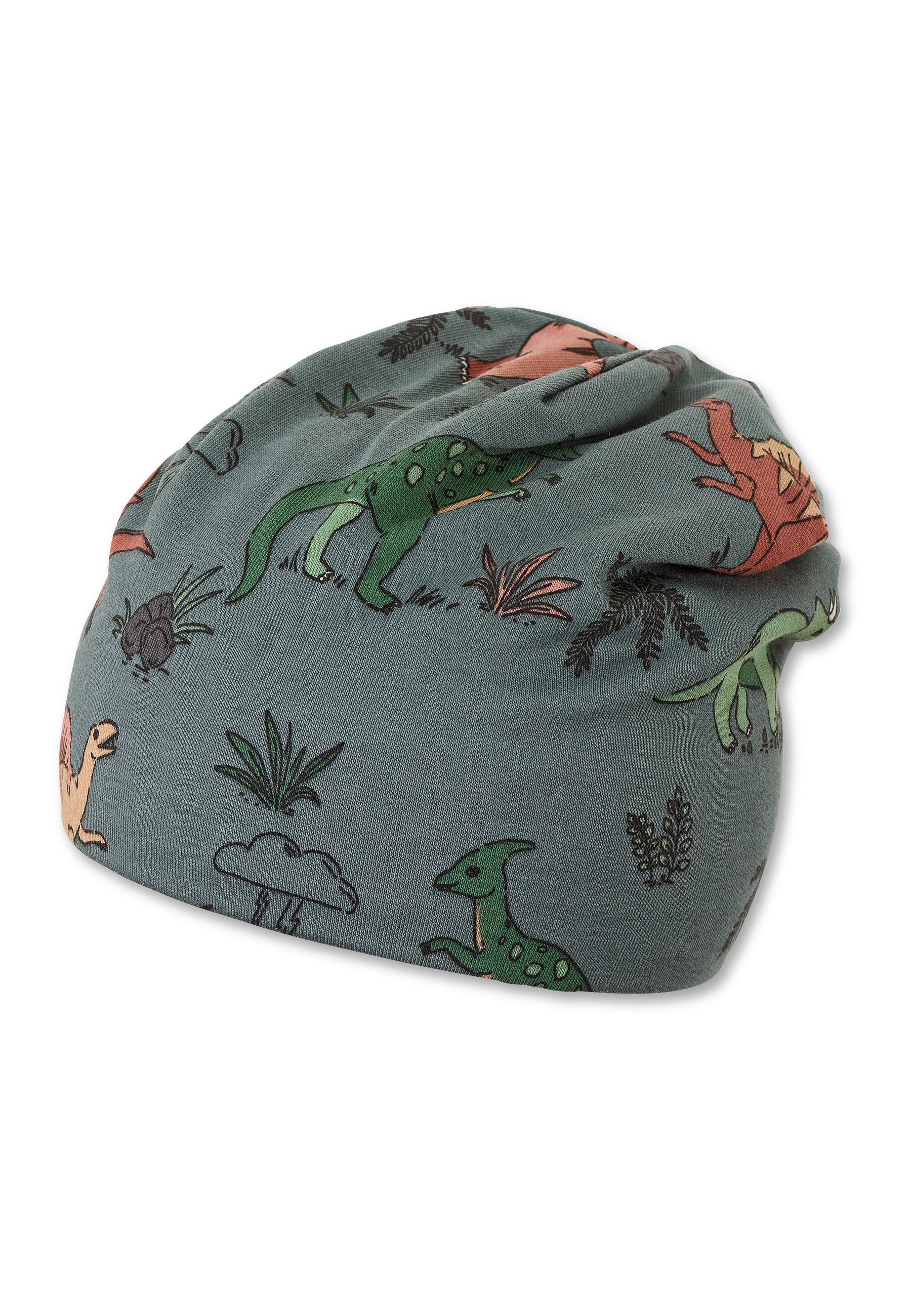 Slouch-Beanie aus Sweat mit Druck Dinos