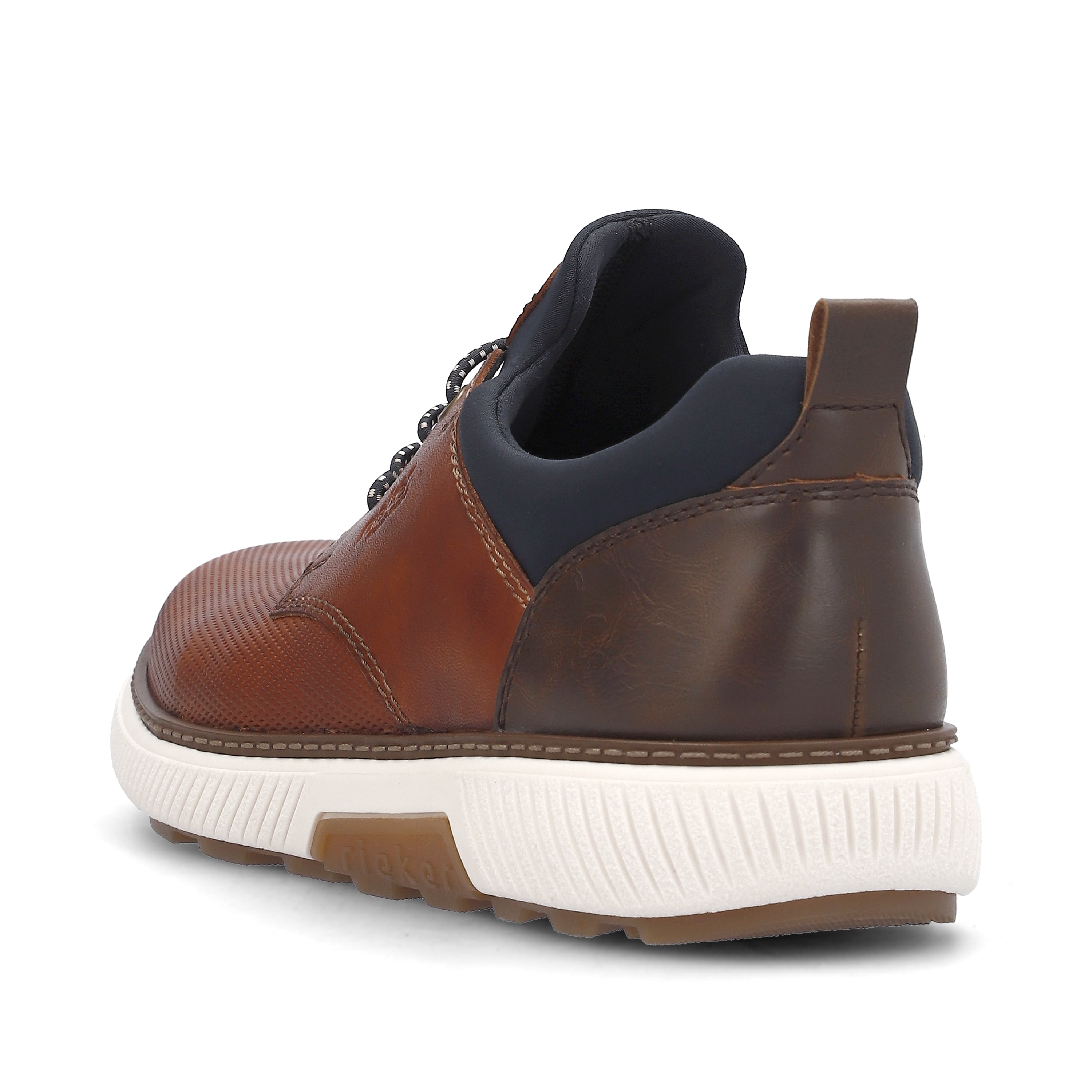 Rieker Herren Slipper nussbraun-marineblau