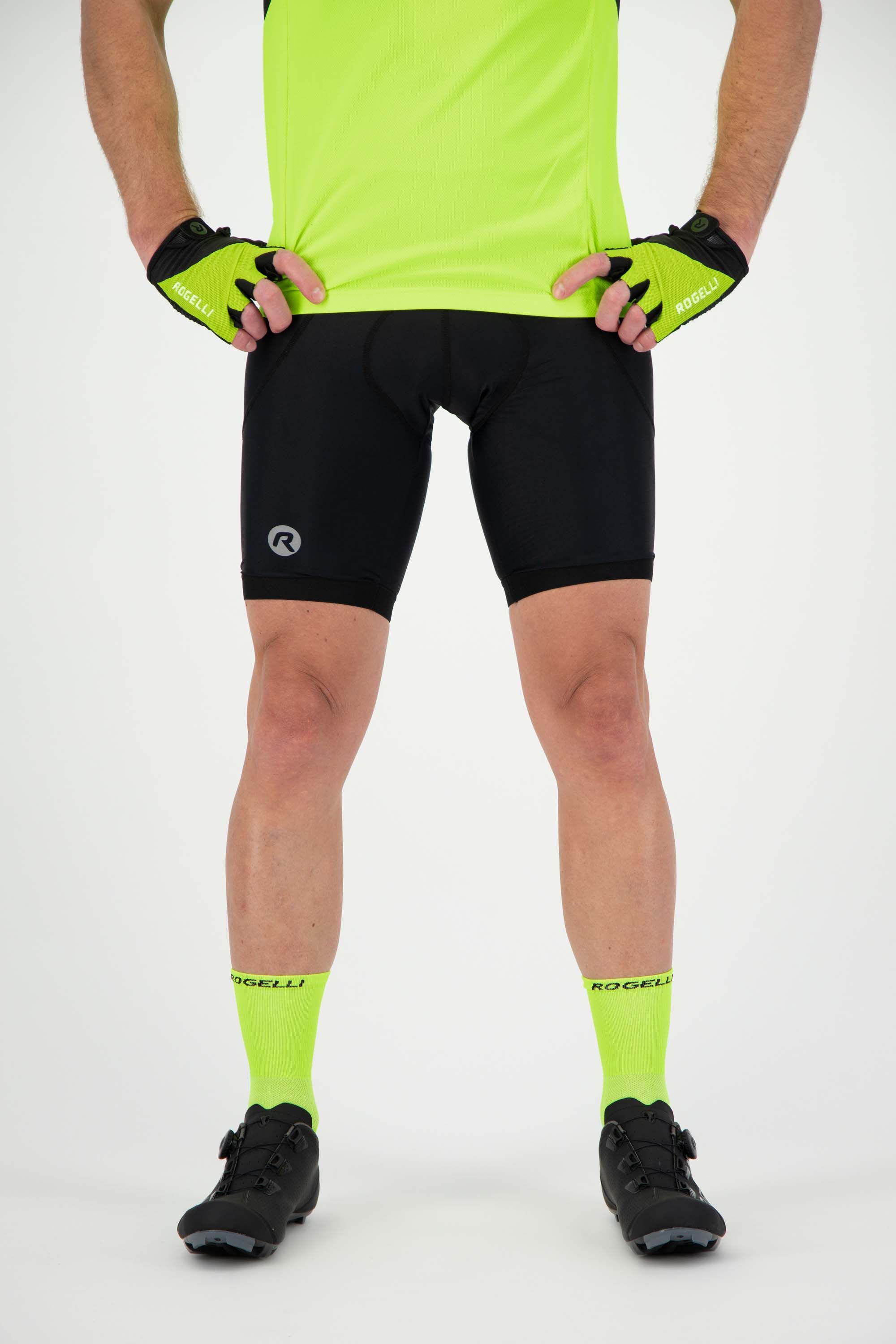 Rogelli Core Black Herren kurze Radhose mit Träger