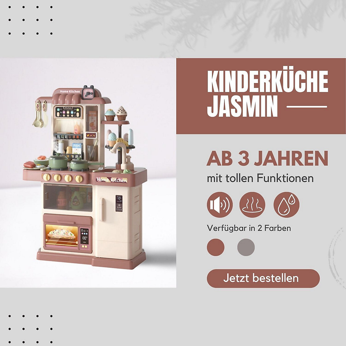 Kinderküche Jasmin Spielküche mit viel Zubehör - ab 3 Jahren