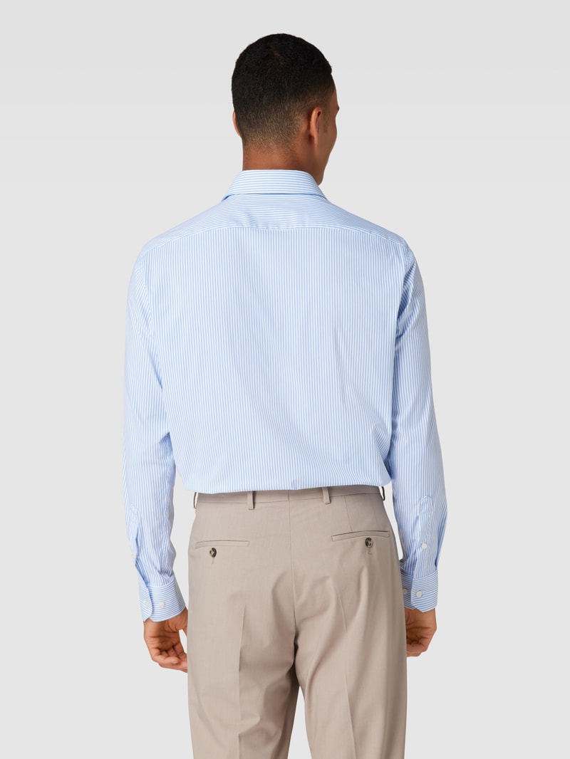 Business-Hemd mit Streifenmuster in bleu