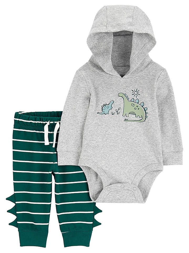 carter's 2tlg. Outfit in Grün/ Grau günstig kaufen onesize