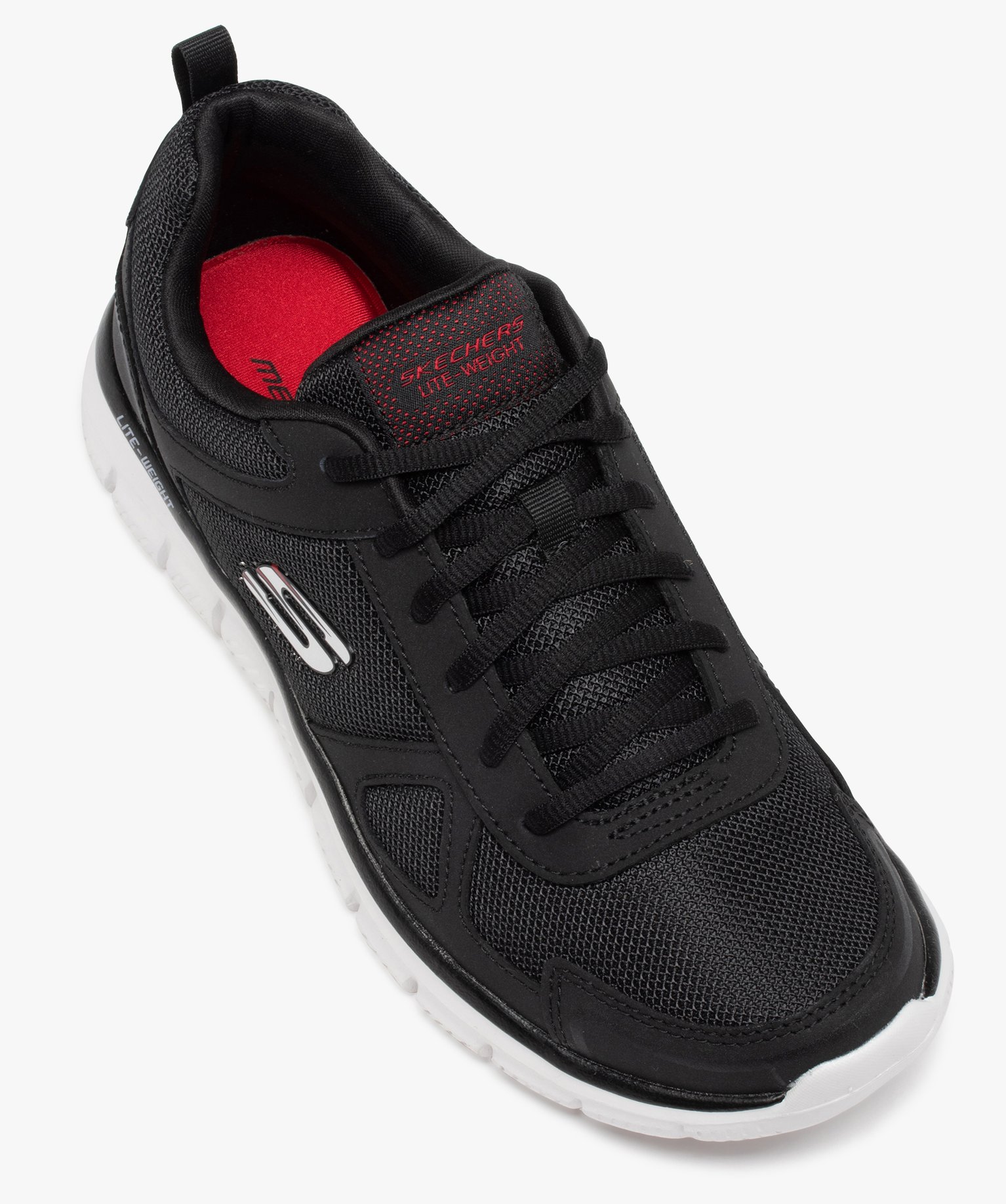 Baskets homme running unies à lacets – Skechers noir | GEMO