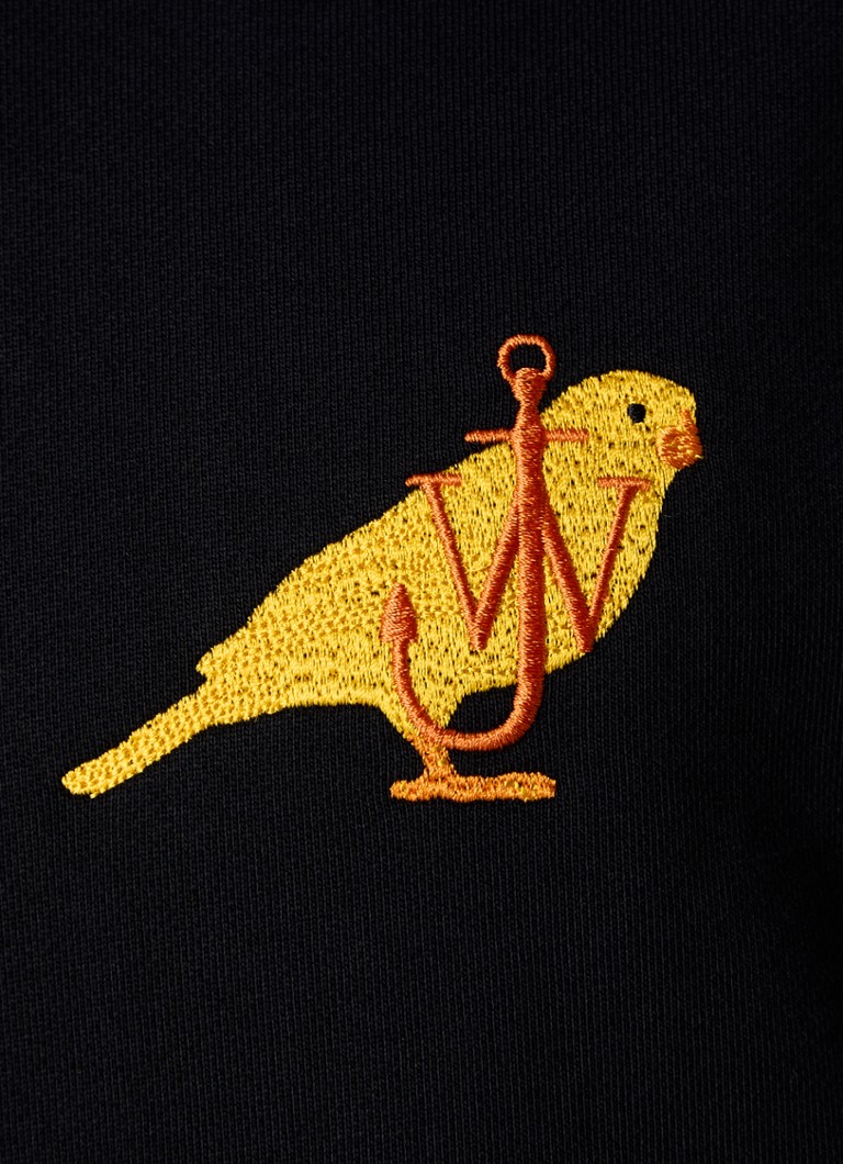 Hanorac JW Anderson Canary, confecționat din bumbac organic, cu logo brodat.