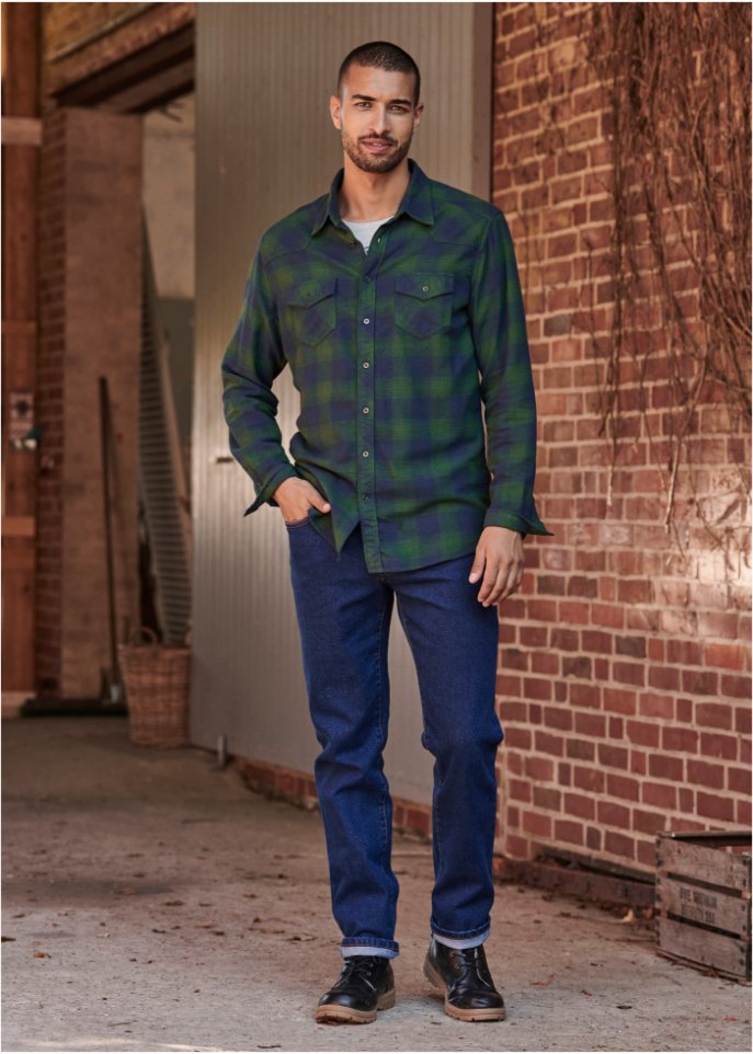 Flanell-Langarmhemd