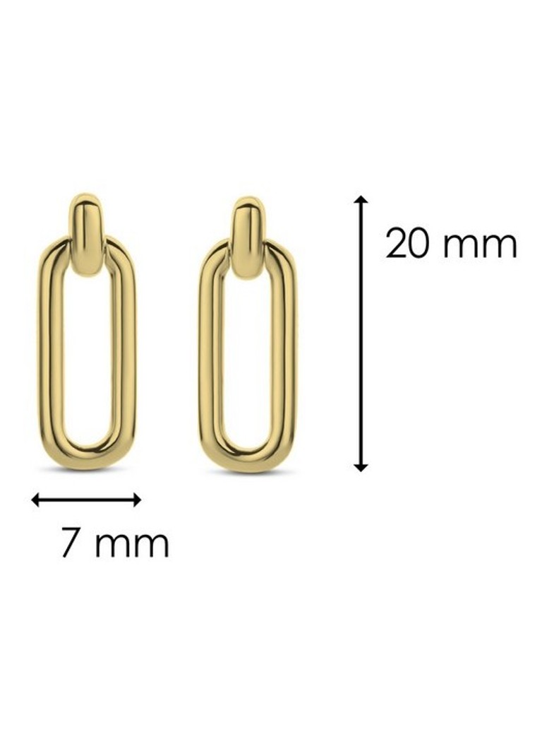 TI SENTO - Milano Stud Earrings gold plated 7847SY