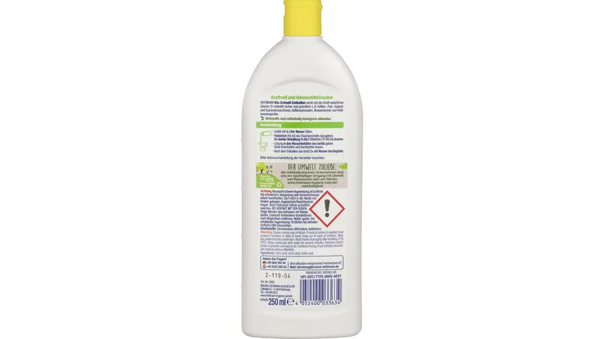 HEITMANN Bio Schnell Entkalker 250 ml