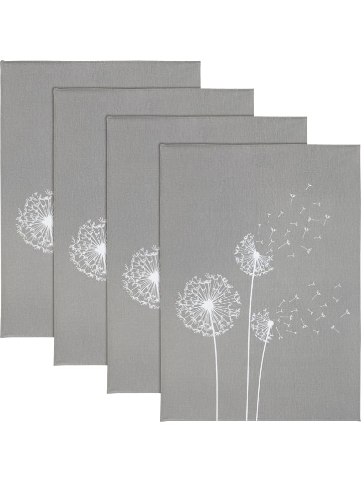 Erwin Müller Baumwolle Geschirrtuch 4er-Pack in Pusteblume günstig kaufen 50 x 70 cm