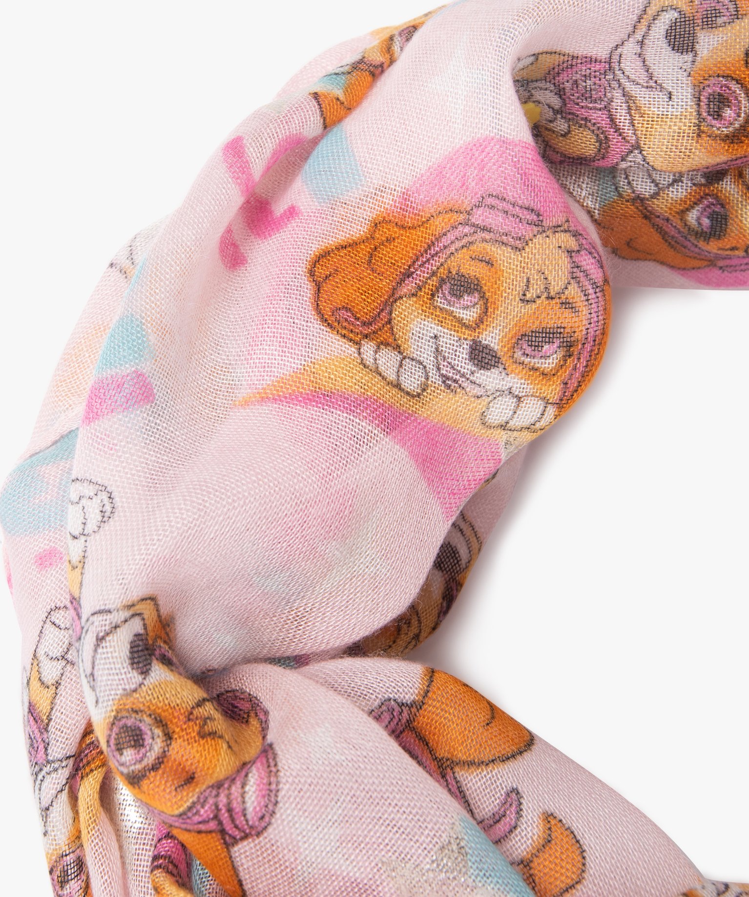 Foulard snood avec motifs Stella - Pat Patrouille rose | GEMO