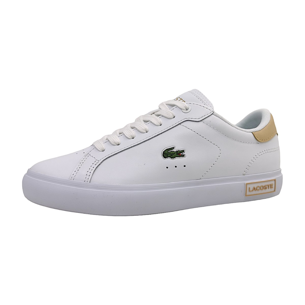 Lacoste Powercourt Logo Tongue Sn 747SFA00712J8 Weiß 2J8 white/ lt. brown
