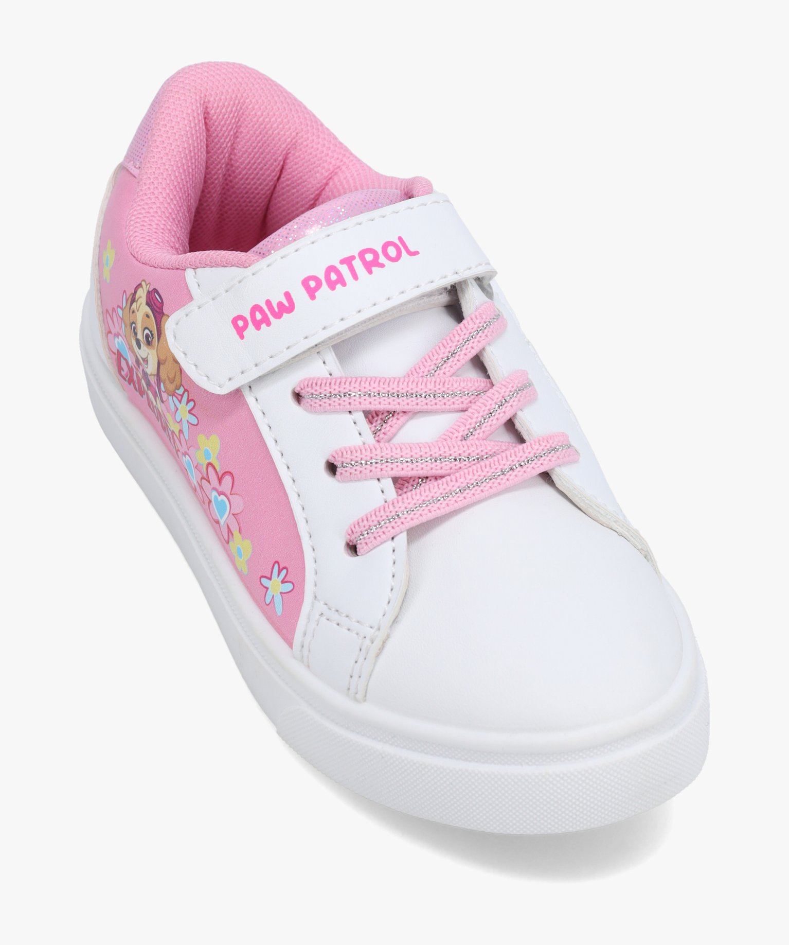 Baskets fille bicolores avec lacets pailletés - Pat’Patro... rose | GEMO