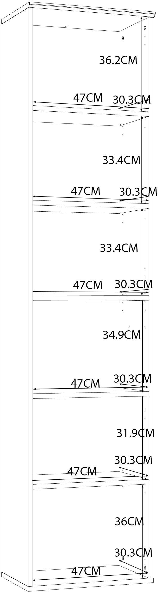 FORTE Aktenregal Mindi, Breite 50,8 cm