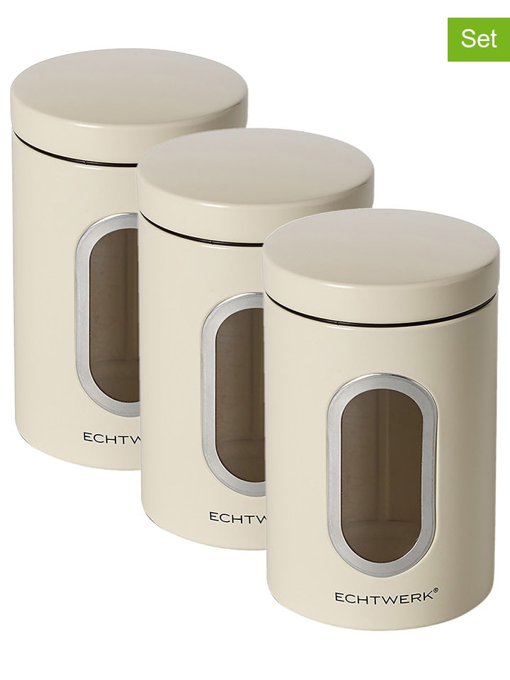 Echtwerk 3er-Set: Vorratsdosen in Creme - 1,4 l günstig kaufen onesize