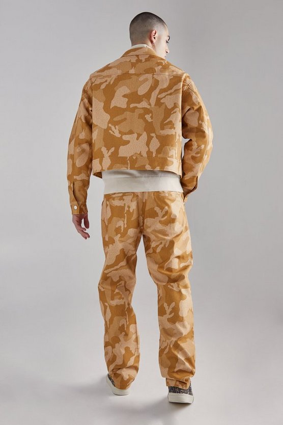 Camouflage Hose mit geradem Bein