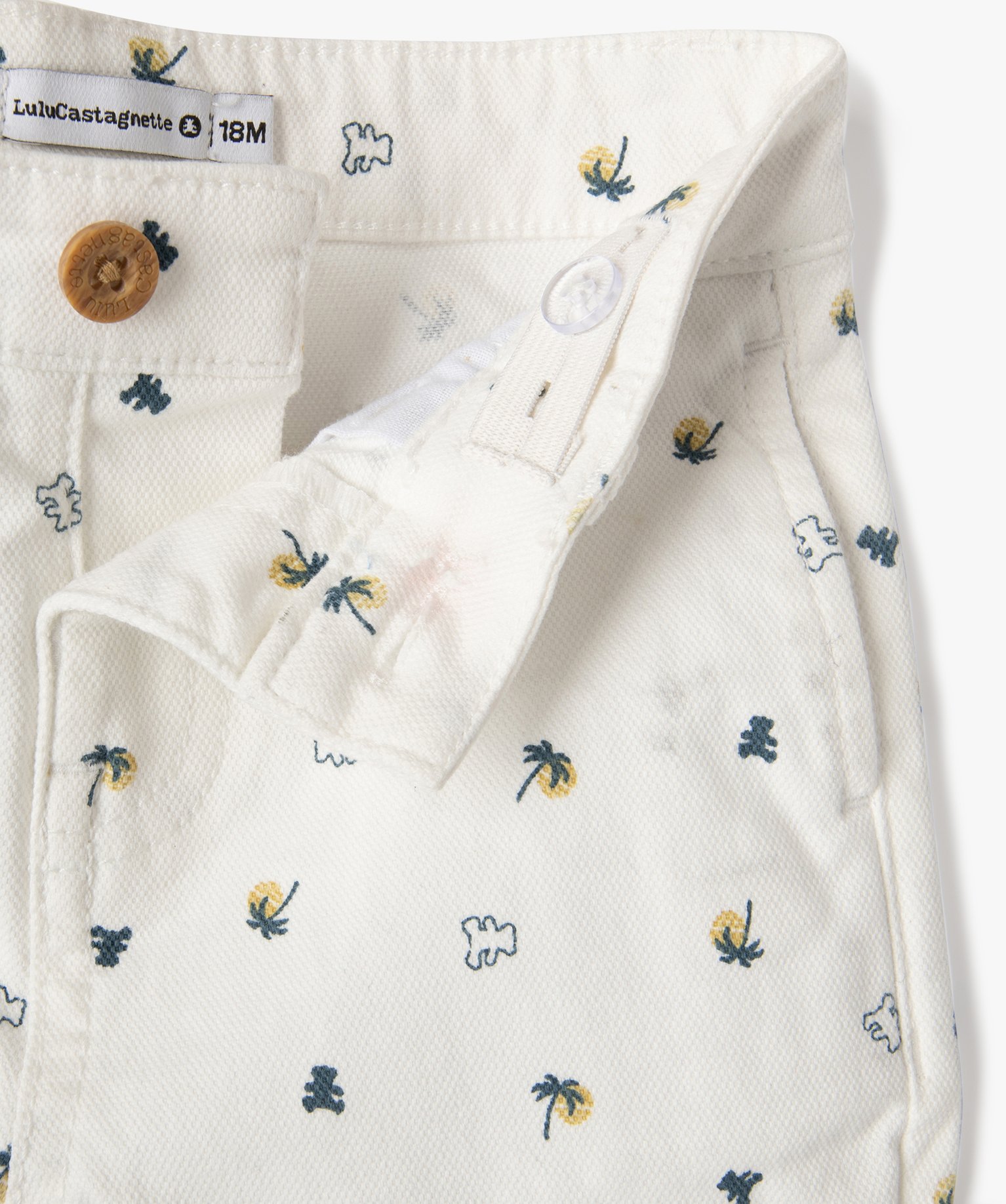 Bermuda bébé Garçon en coton stretch imprimé - LuluCasta... ecru | GEMO