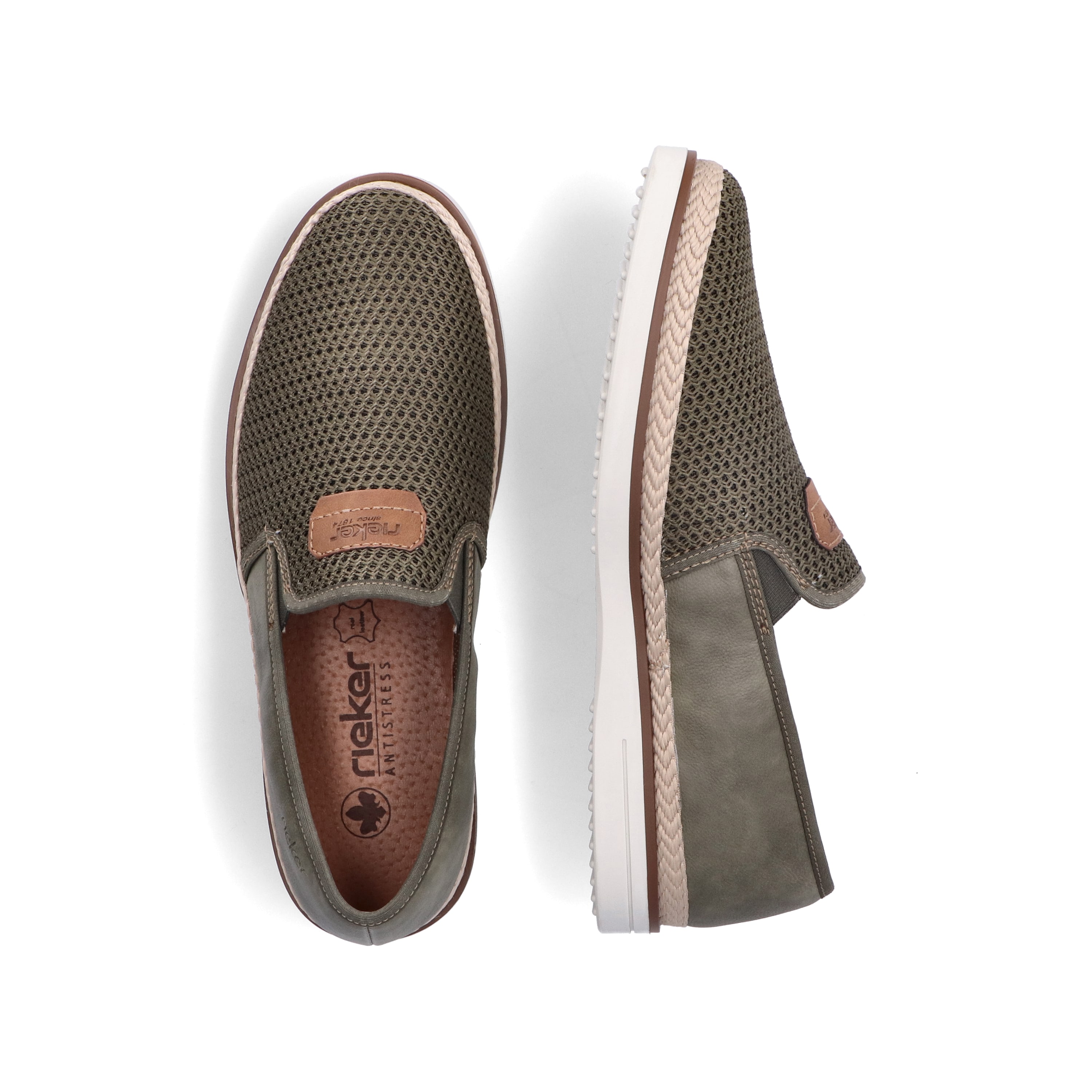 Rieker Herren Slipper khaki-grün