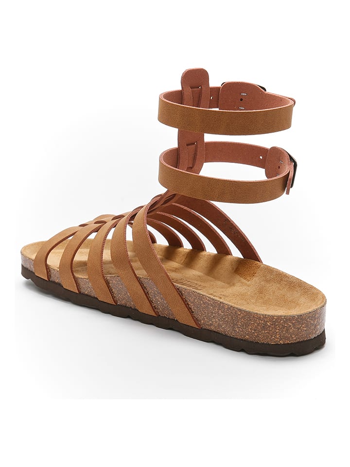 Mandel Sandalen in Hellbraun günstig kaufen