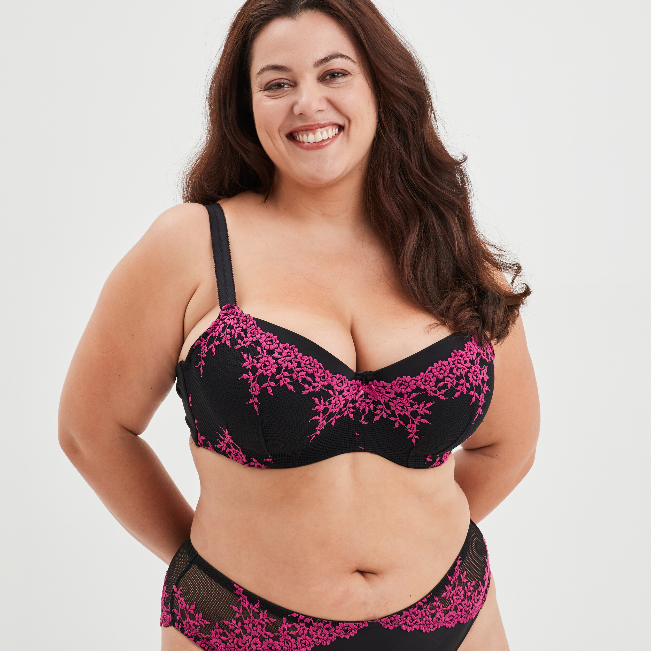 Soutien-gorge corbeille grande taille violet femme grande taille | La Halle