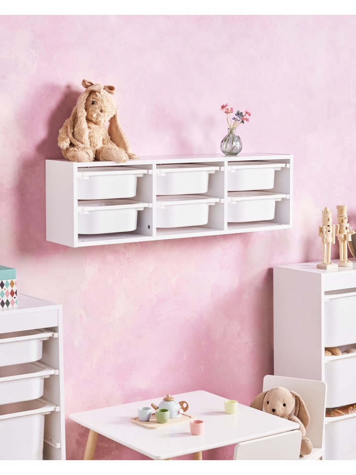 Beliani Ablageregal TOBIN in Weiß - (W) 98 x (H) 29 x (L) 21 cm günstig kaufen onesize