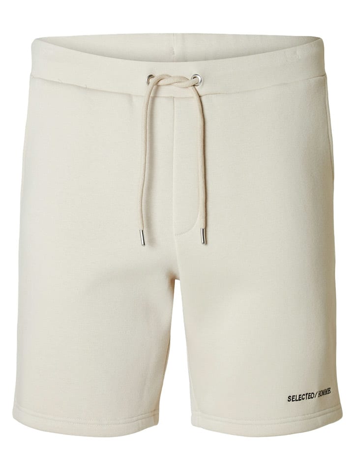 SELECTED HOMME Sweatshorts in Creme günstig kaufen