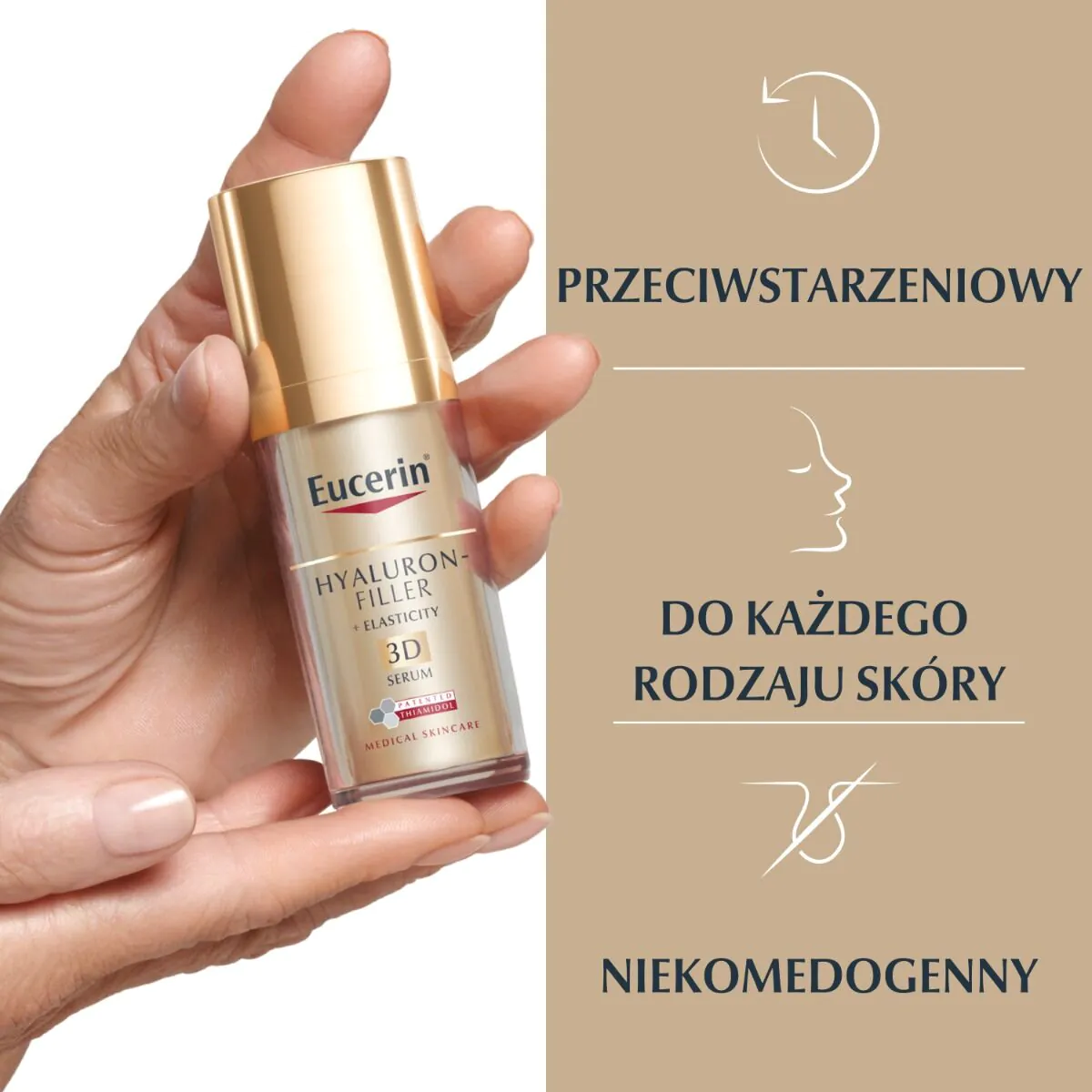 Eucerin Hyaluron Filler + Elasticity 3D serumas