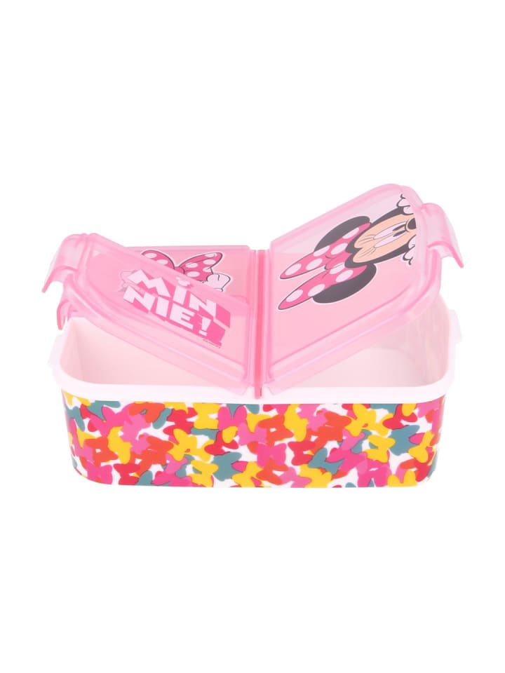 Disney Minnie Mouse Kinder Premium Brotdose Lunchbox mit 3 Fächern in Rosa günstig kaufen onesize