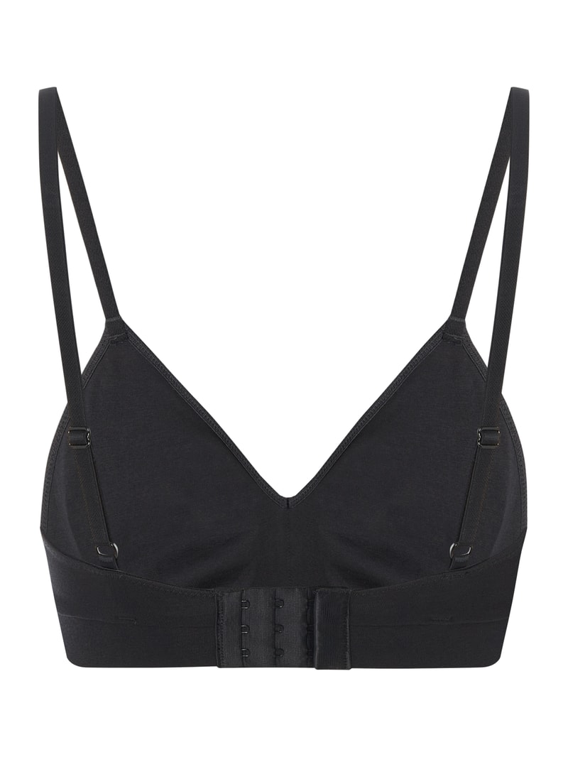 Bustier aus Baumwollmischung in schwarz