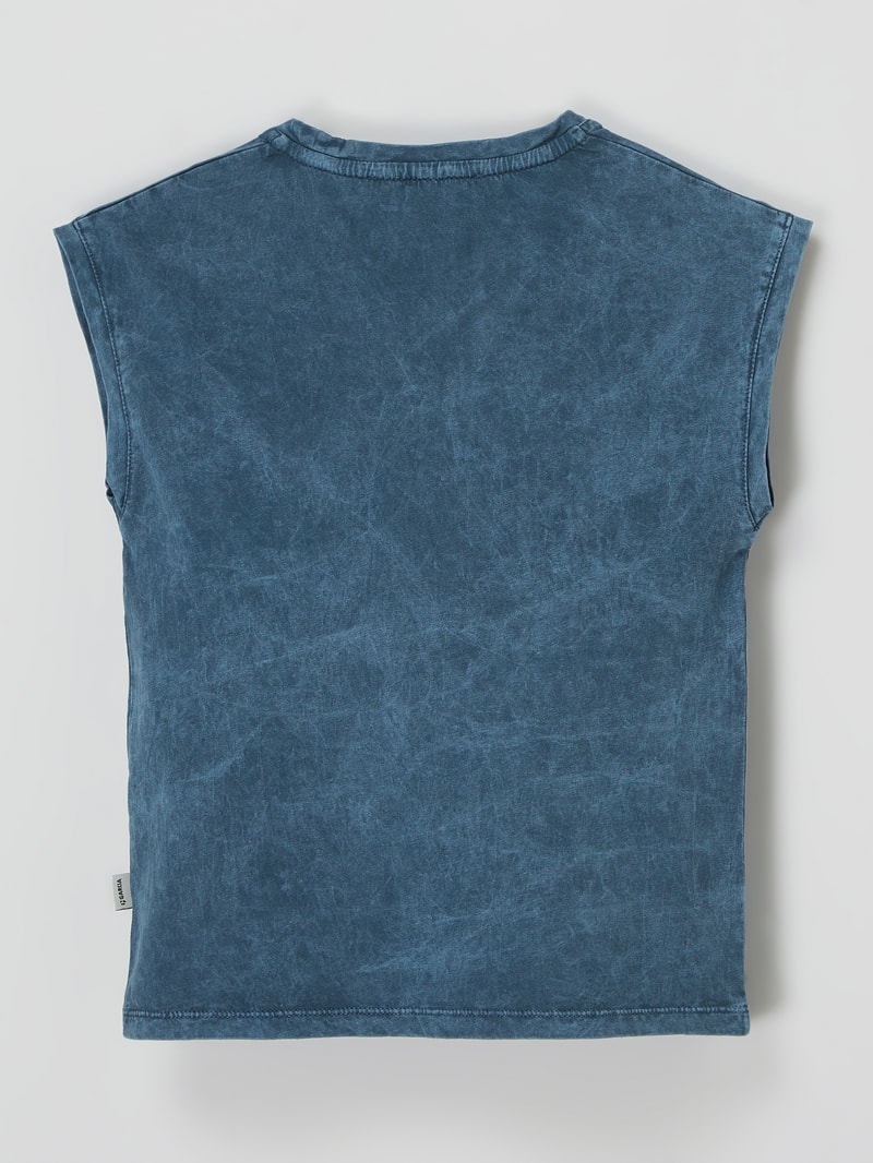 Top mit Print in marineblau